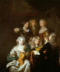 Interior con músicos